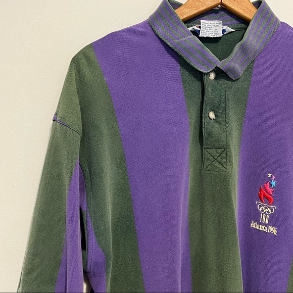 Vintage 90s Champion 1996 Centennial Olympics Color Block Polo Mens Size XXL - Picture 5 of 9